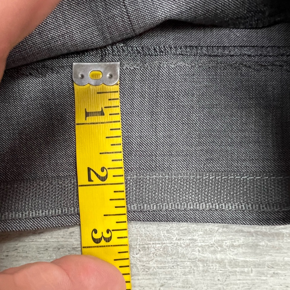 Zanella Solid Grey Sharkskin Devon Fit Dress Pant… - image 4